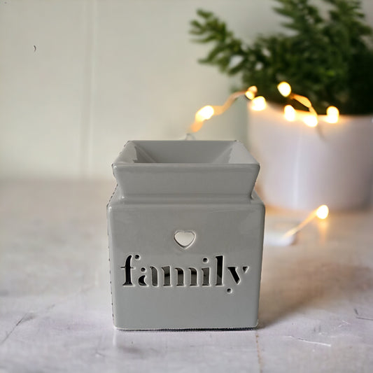 Grey 'Family' Ceramic Wax Melt Burner