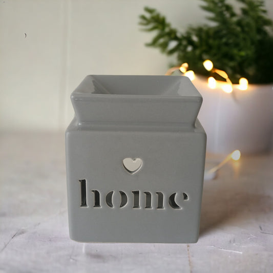 Grey 'Home' Ceramic Wax Melt Burner